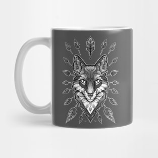 geometric silver fox Mug